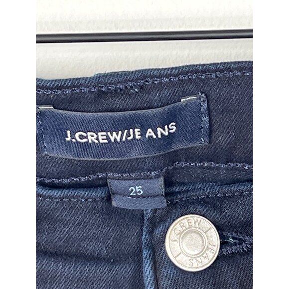 J.Crew Toothpick High Rise Skinny Jeans 25 10" Dark Wash Stretch - Picture 5 of 13